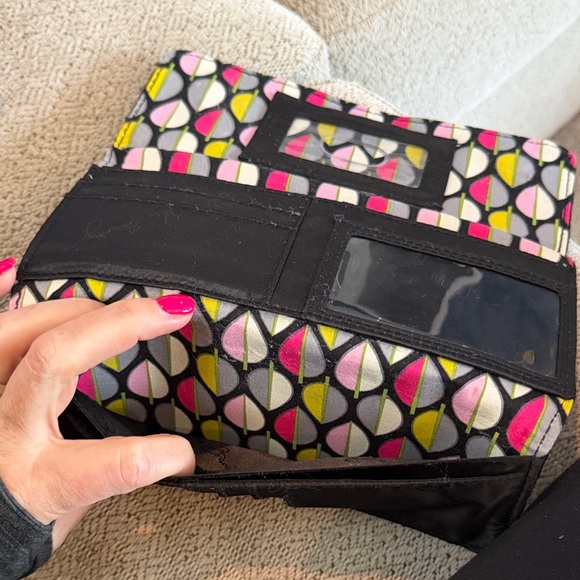 Vera Bradley Black Quilted Wallet - Picture 6 of 6